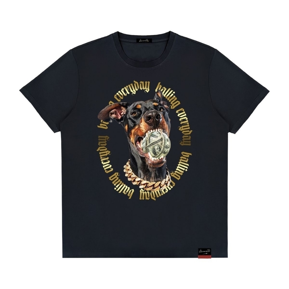 Men's Doberman Money Ball Graphic T-Shirt Size XL